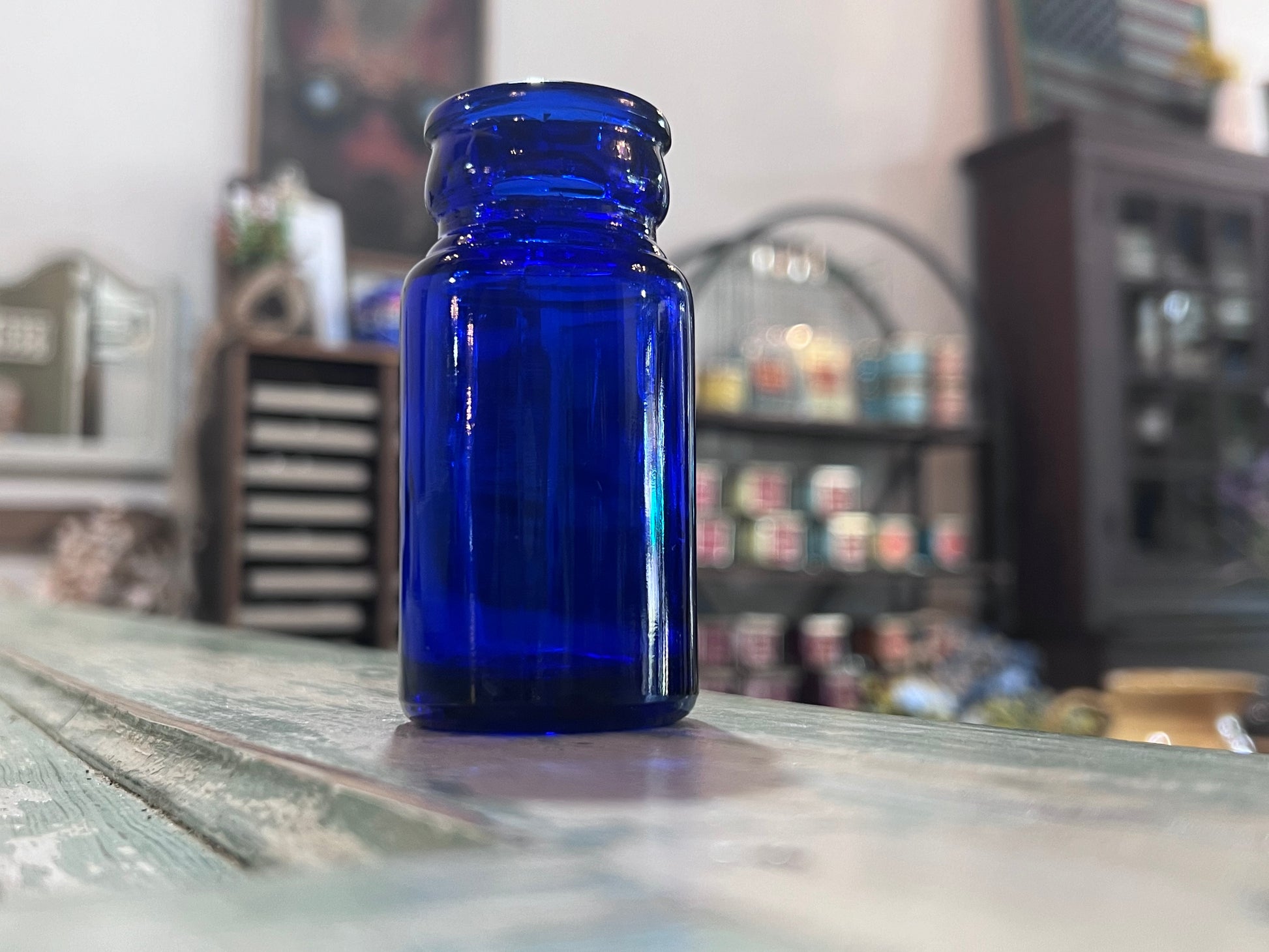 Antique Cobalt Blue Apothecary Bottle