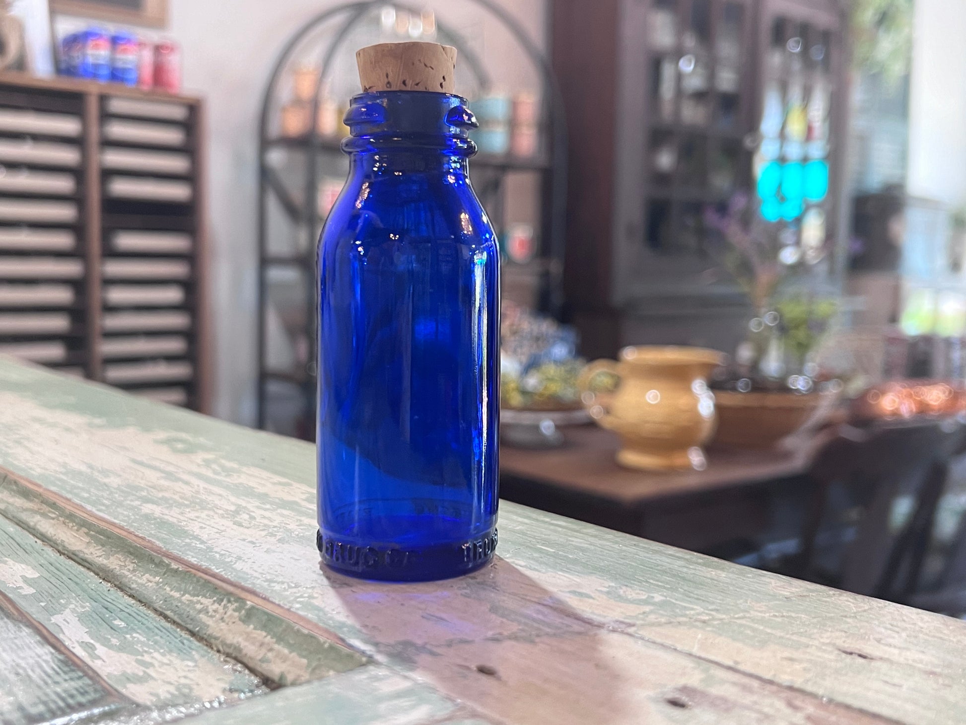 Antique Cobalt Blue Apothecary Emerson Drug Co Seltzer Bottle