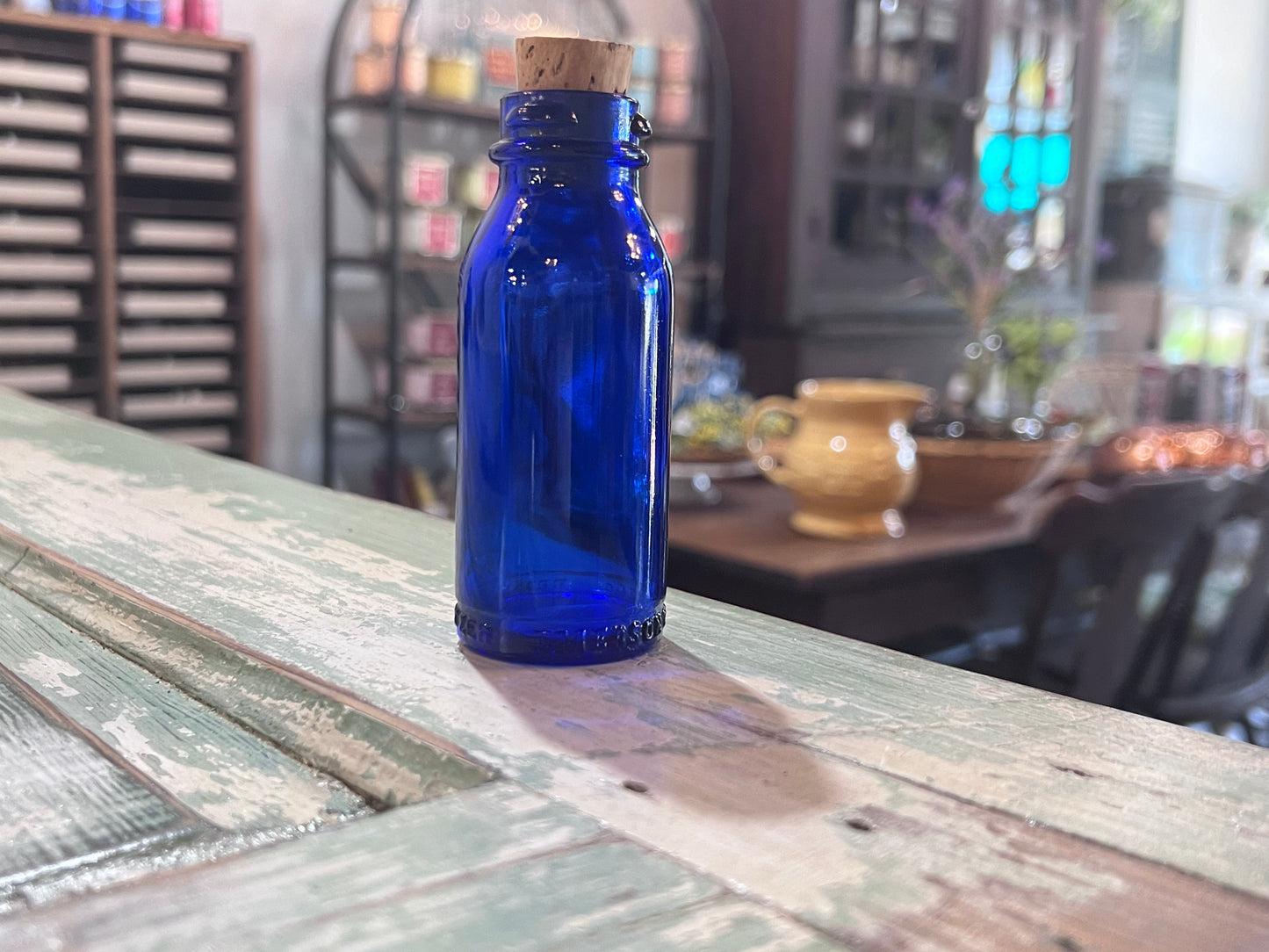 Antique Cobalt Blue Apothecary Poison Bottle