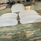 Vintage White Porcelain Knife Rests – Set of 6 + Bonus Place Card Holder