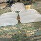 Vintage White Porcelain Knife Rests – Set of 6 + Bonus Place Card Holder