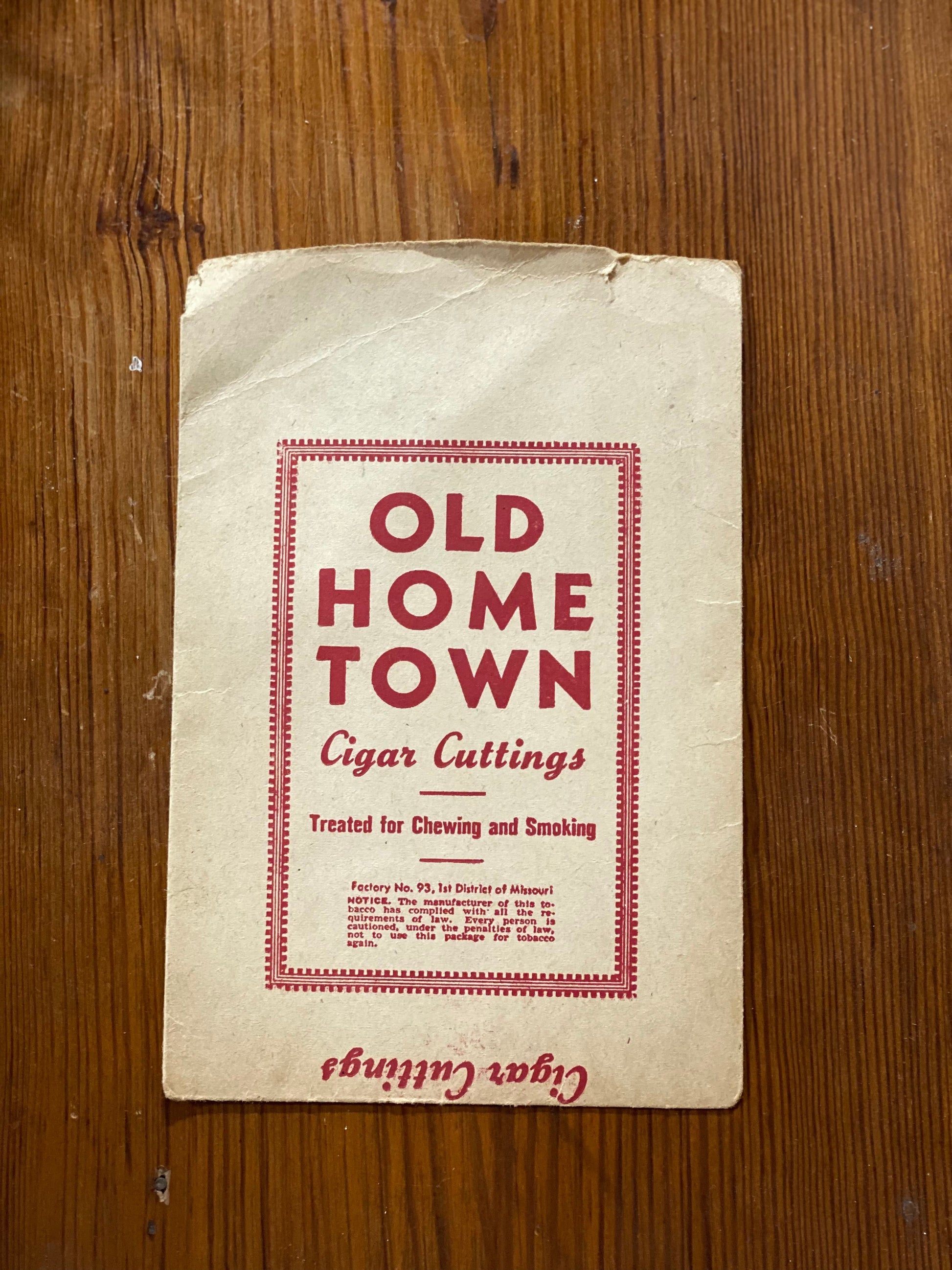 Vintage Tobacco Packaging Old Home Town
