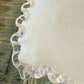 Fenton Silver Crest Ruffled Milk Glass Footed Bowl • Vintage Pedestal Dish