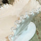 Fenton Silver Crest Ruffled Milk Glass Footed Bowl • Vintage Pedestal Dish