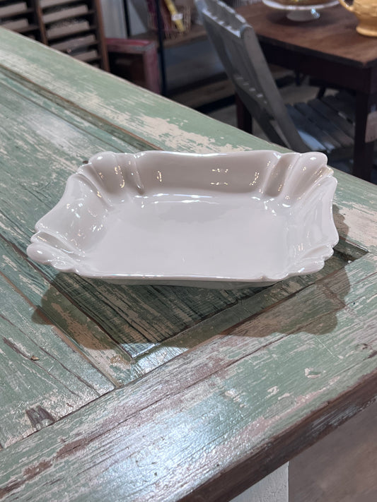 Antique White Ironstone Vegetable Platter