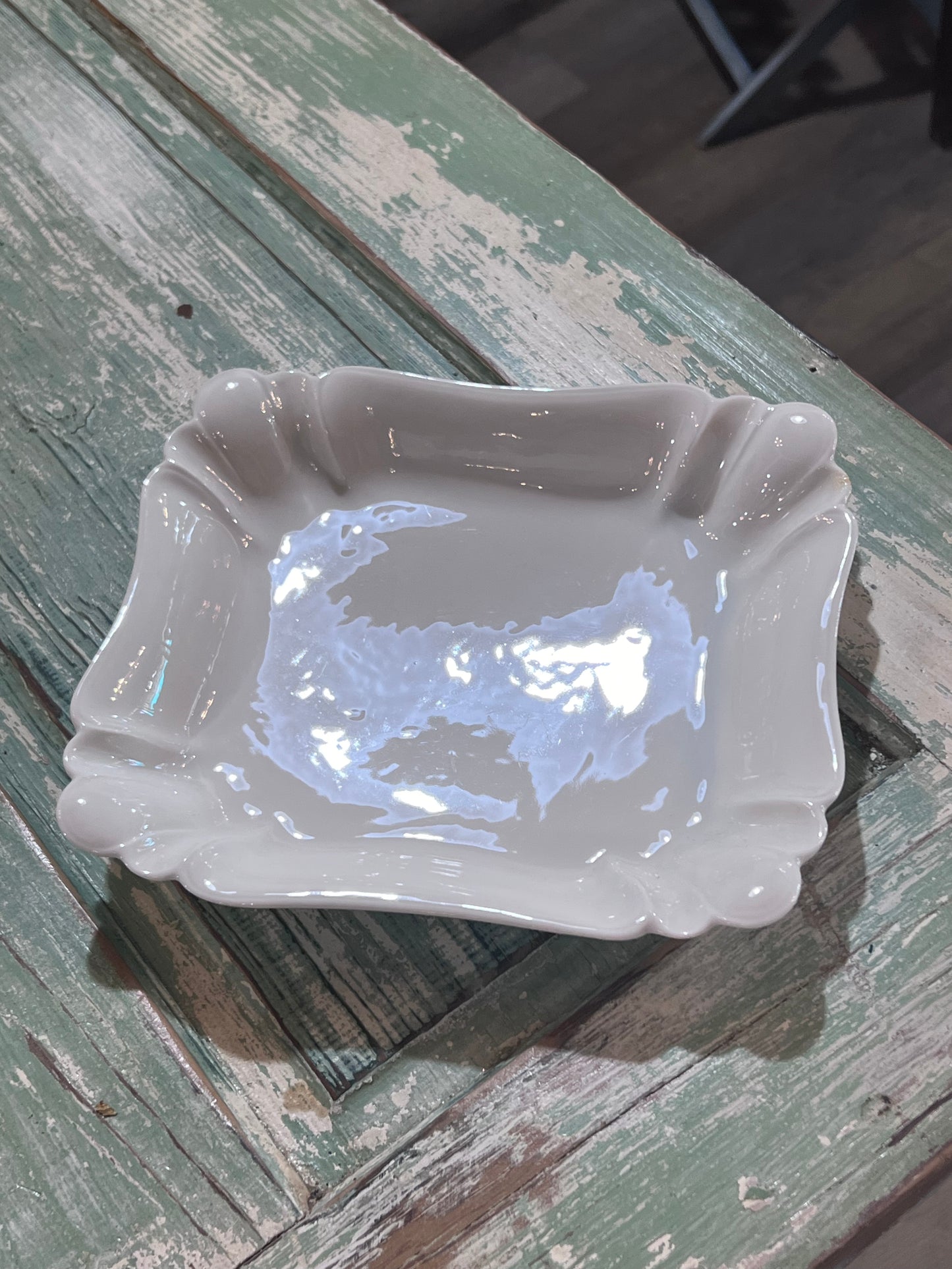 Antique White Ironstone Vegetable Platter