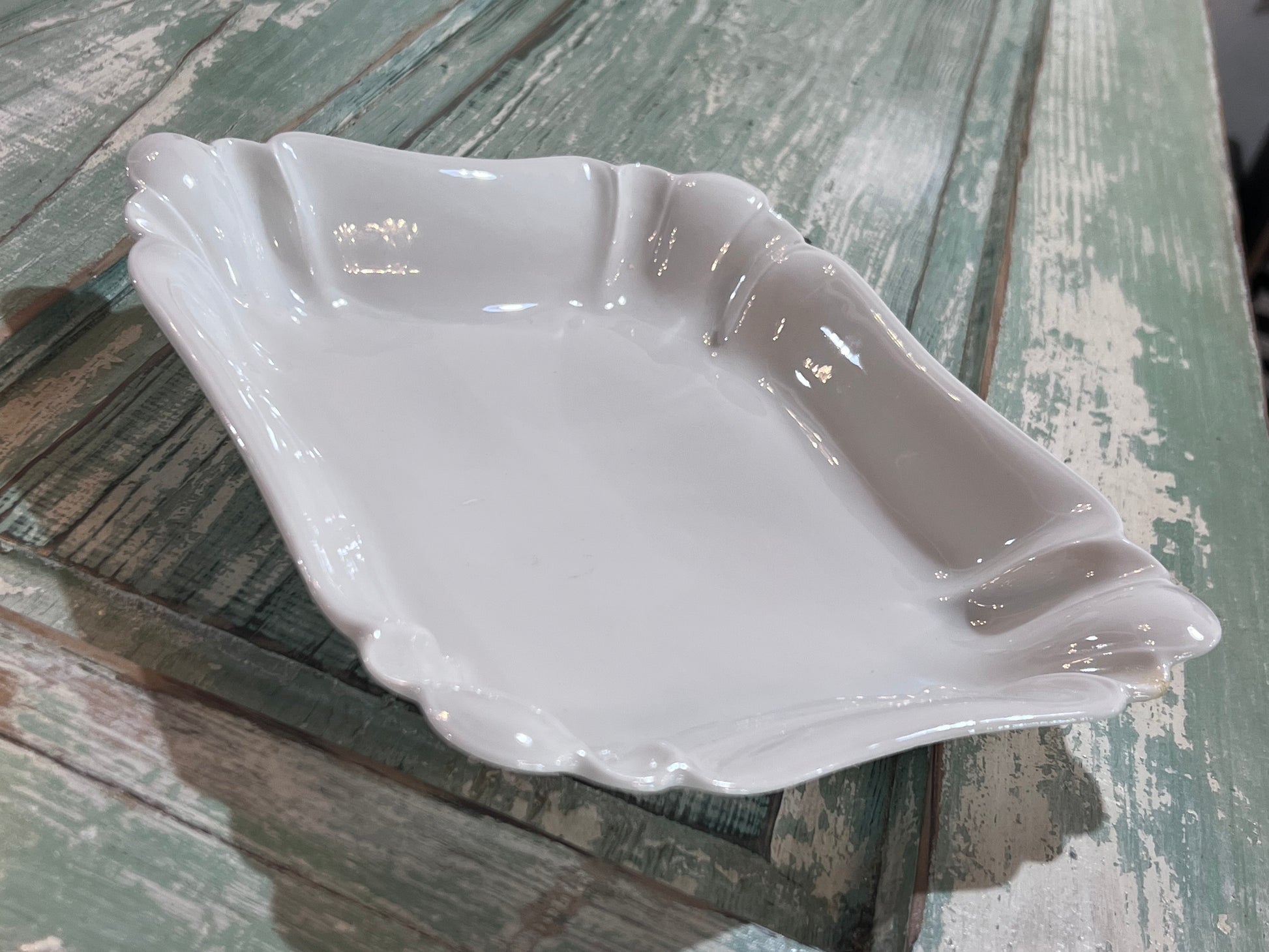 Antique White Ironstone Vegetable Platter
