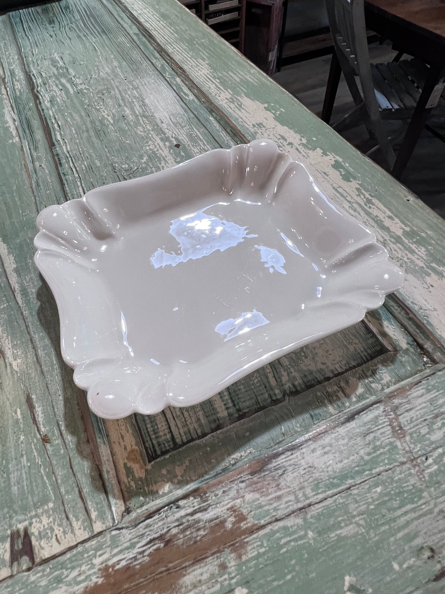 Antique White Ironstone Vegetable Platter