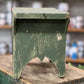 Green Scalloped Primitive Stool