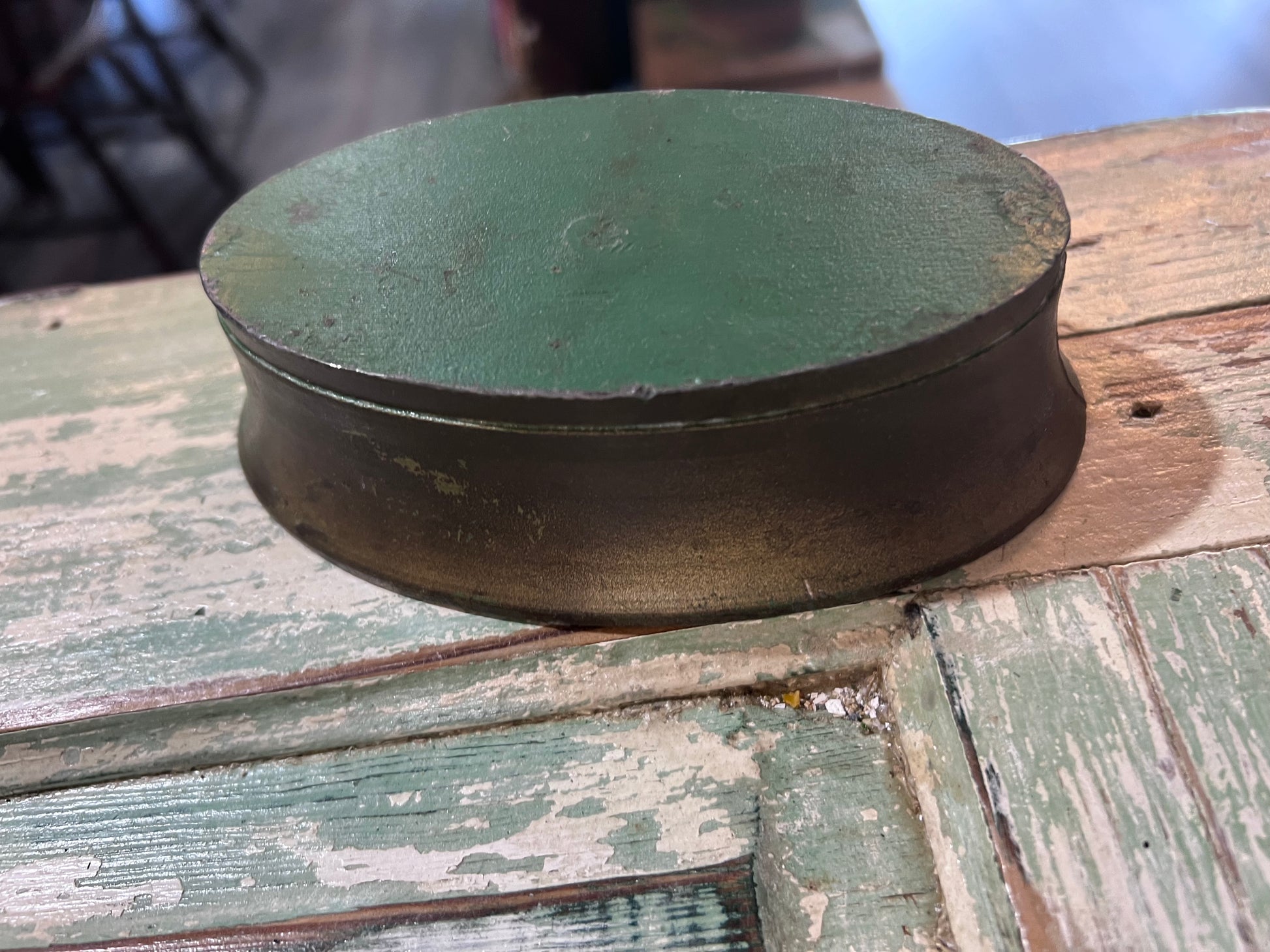 Vintage Cast Iron Pin Pot Flower Frog Oval Shape