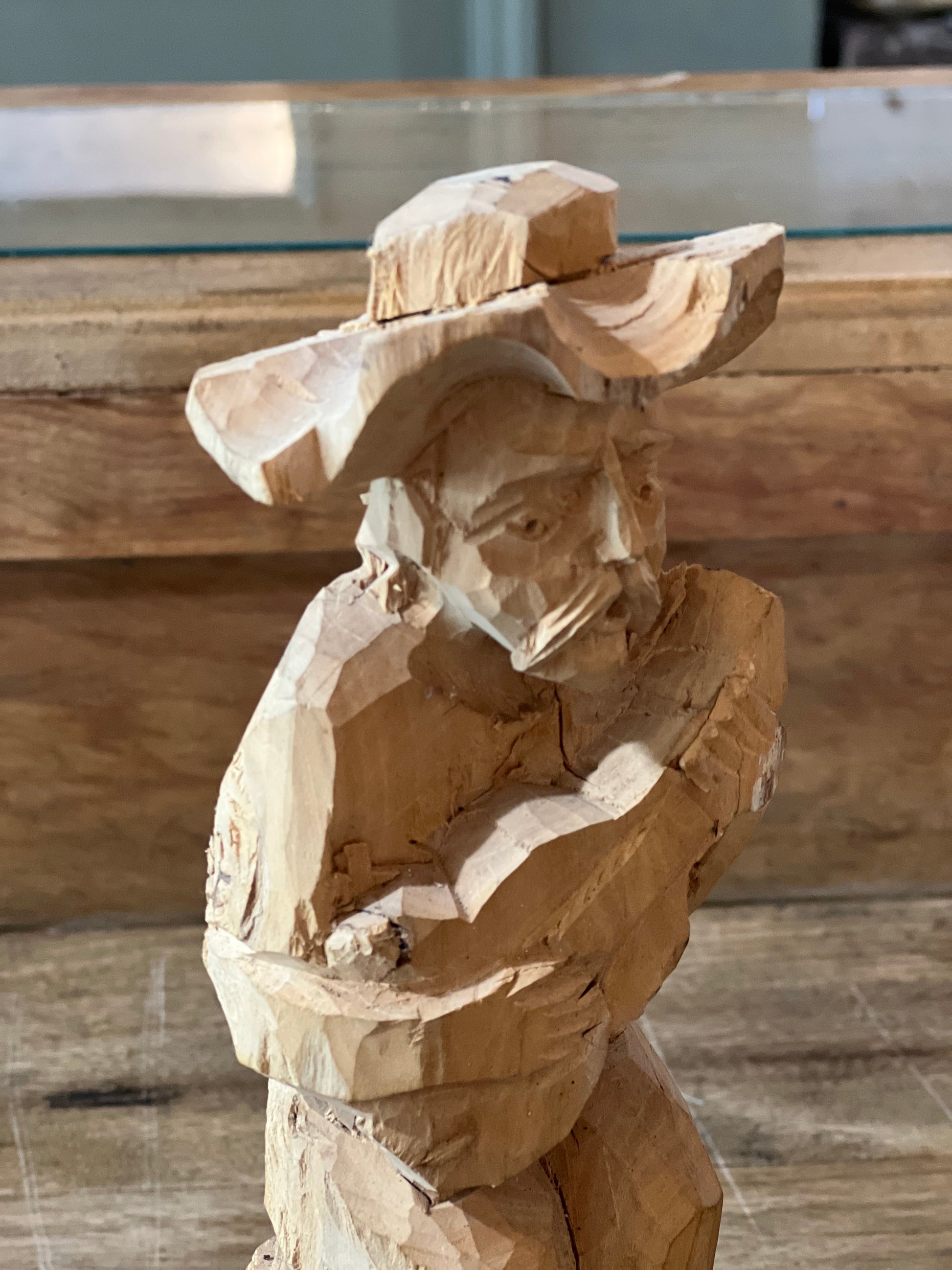 Handcrafted Wooden Man Playing Guitar
