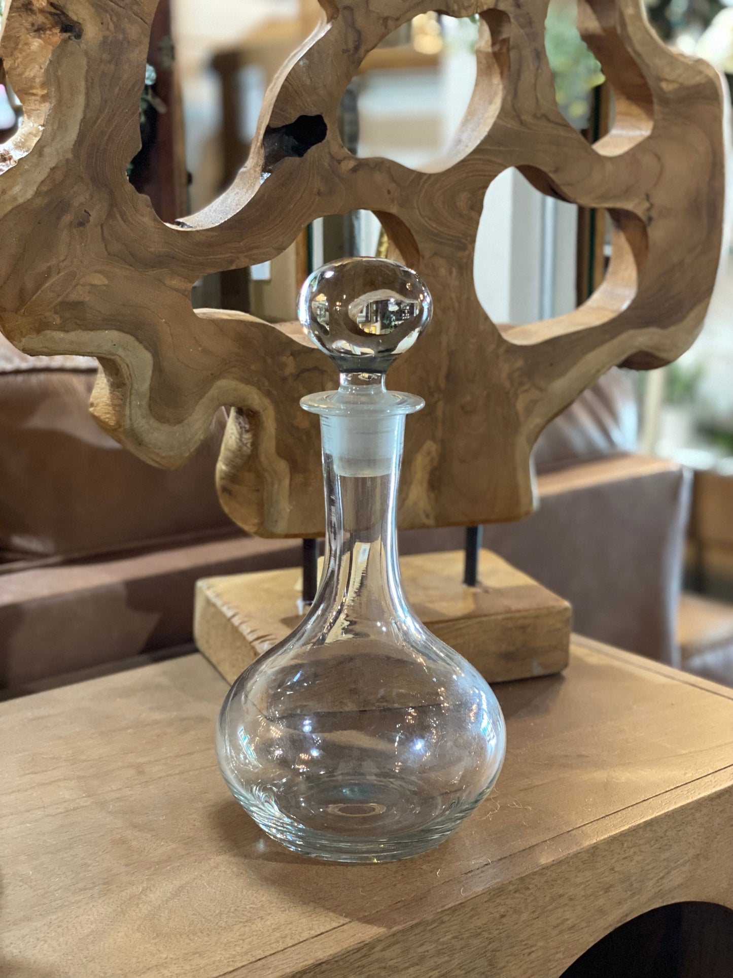 10.5" Vintage Glass Decanter