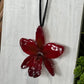 Red Cattleya Orchid Necklace