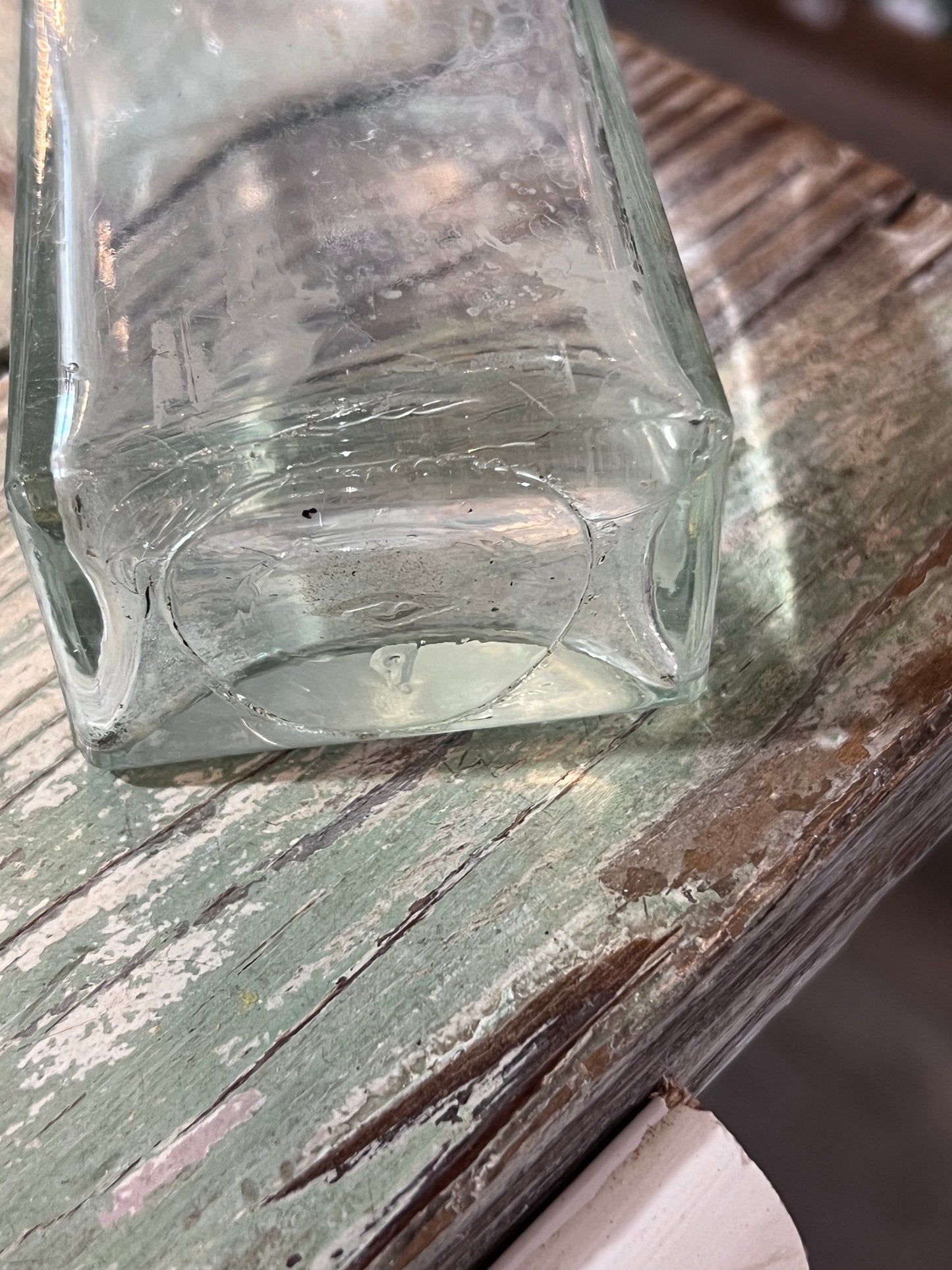 Clear Glass Squared Apothecary Jar