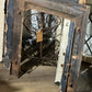 Antique Cast Iron Fireplace Surround: Chipped White