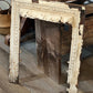 Antique Cast Iron Fireplace Surround: Chipped White