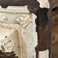 Antique Cast Iron Fireplace Surround: Chipped White