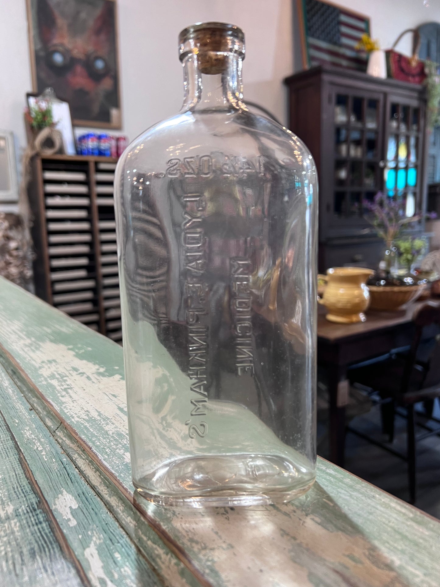 Clear Glass Lydia E Pinkhams Medicine Bottle 14.5oz