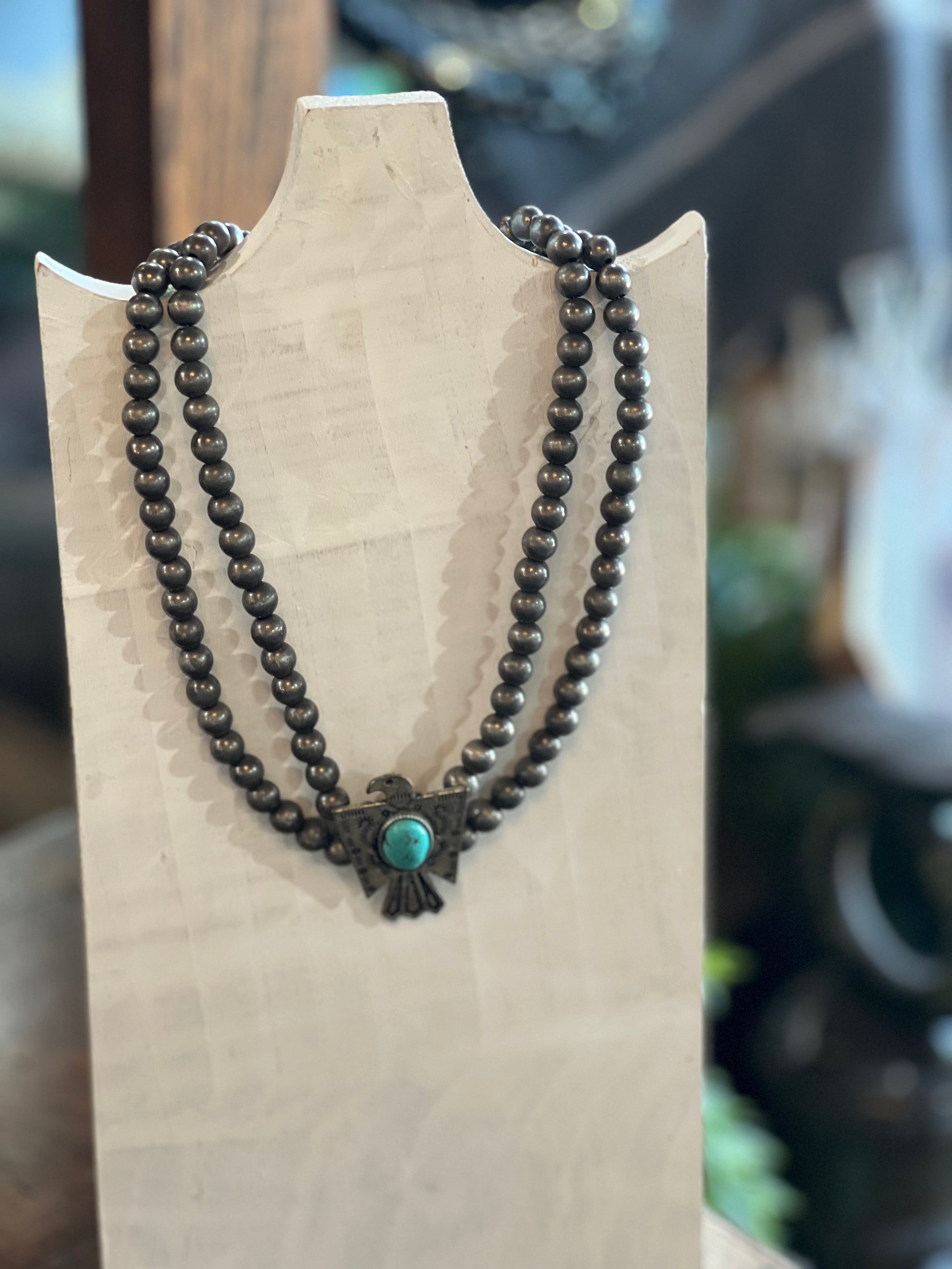 Double-Strand Navajo Pearl Necklace