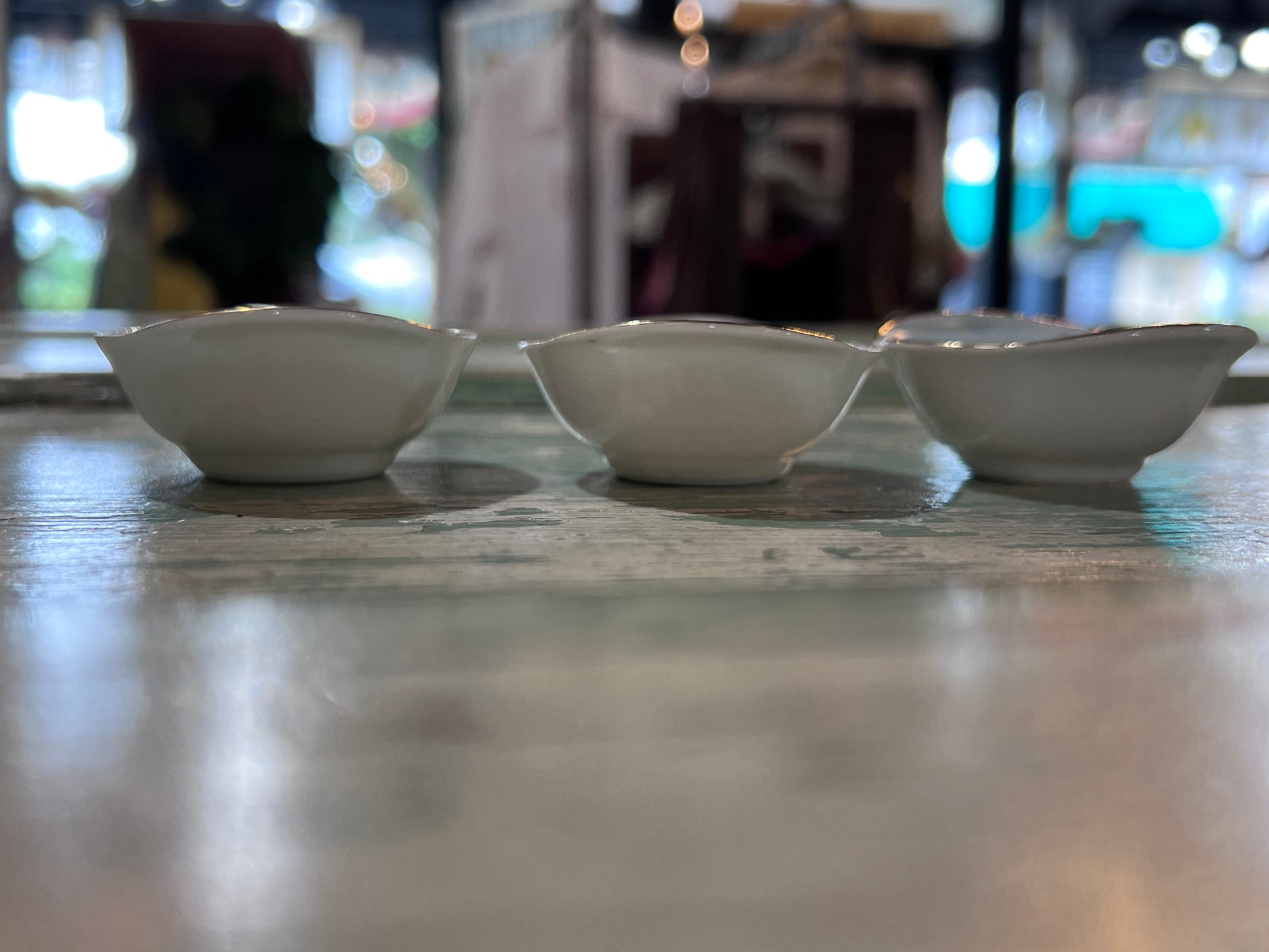 Set of 3 Nippon Hand Paited 1920Хs Salt Cellars Bone China