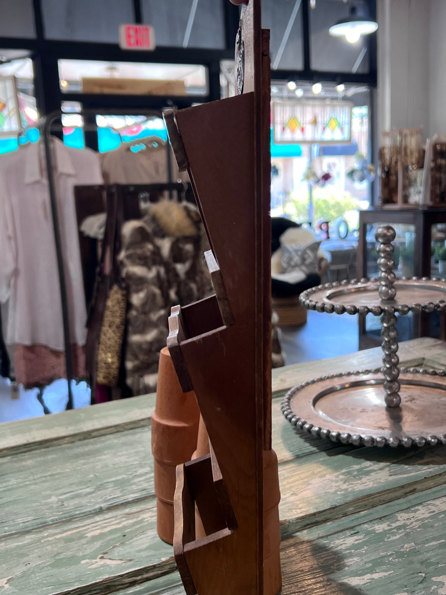 Vintage Mail Holder Wall Hanging with Hooks