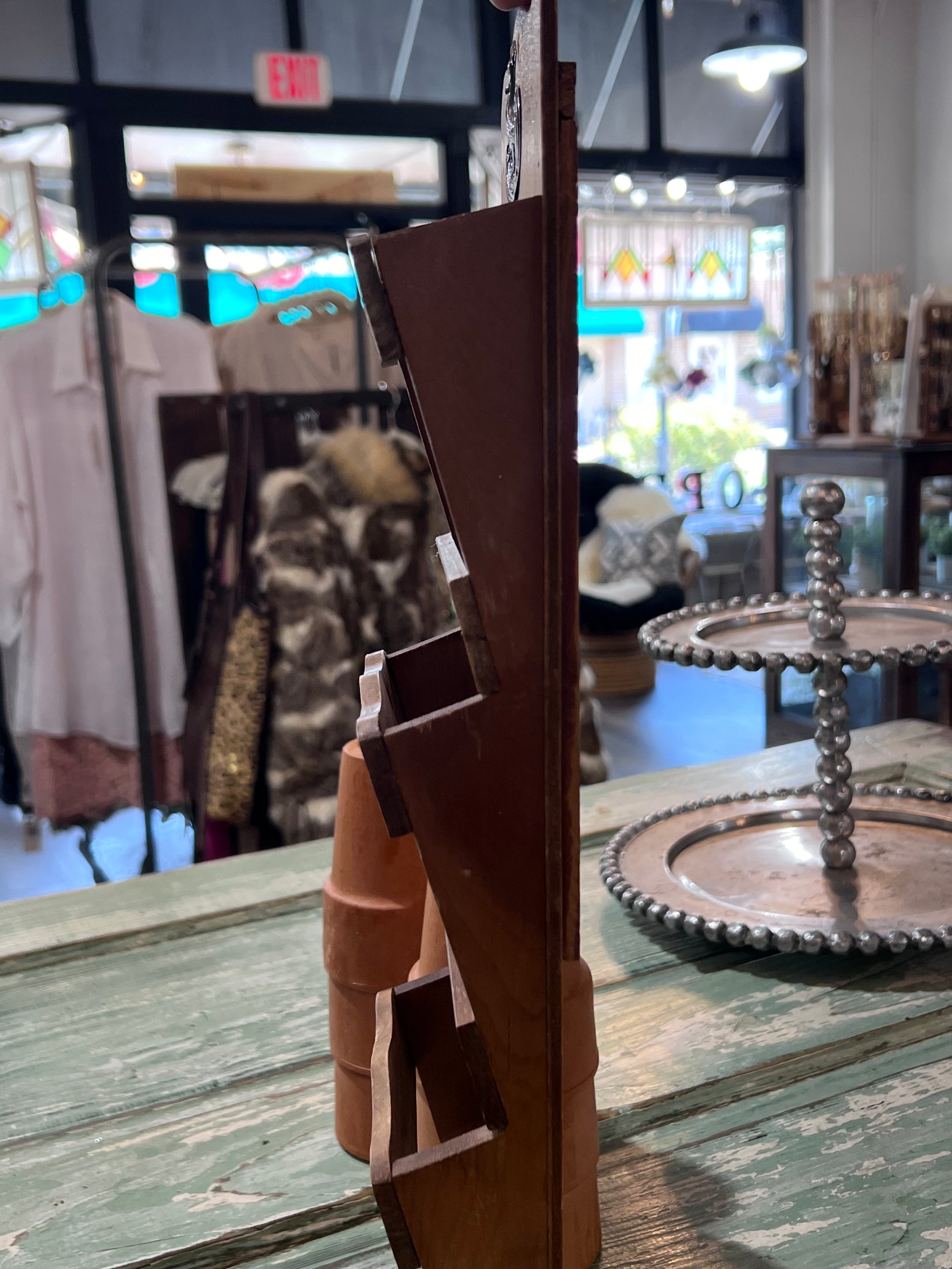 Vintage Mail Holder Wall Hanging with Hooks