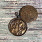 Vintage Cross & Lily Locket with Lord's Prayer