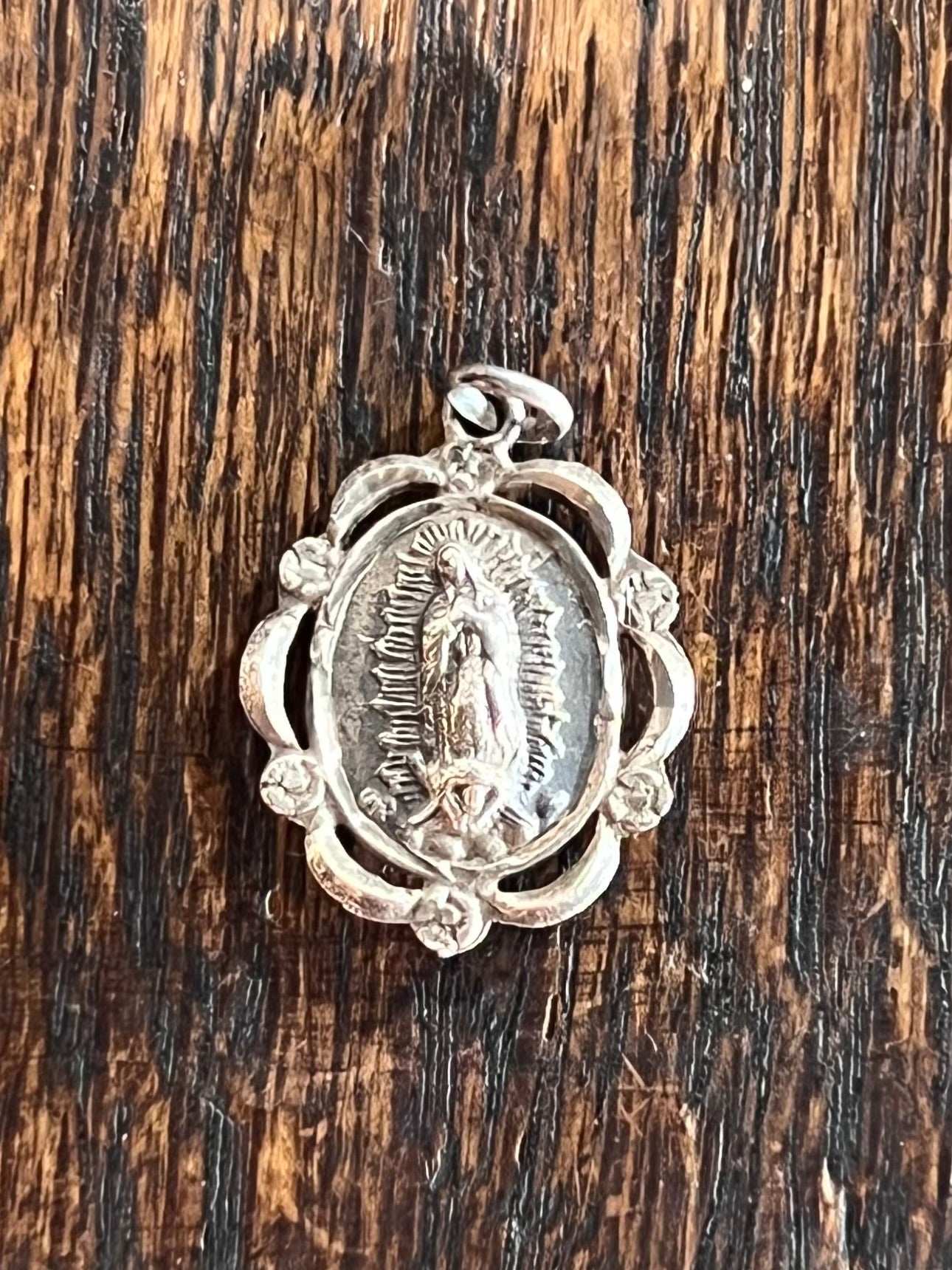 Sterling Silver Sacred Heart of Jesus Medal
