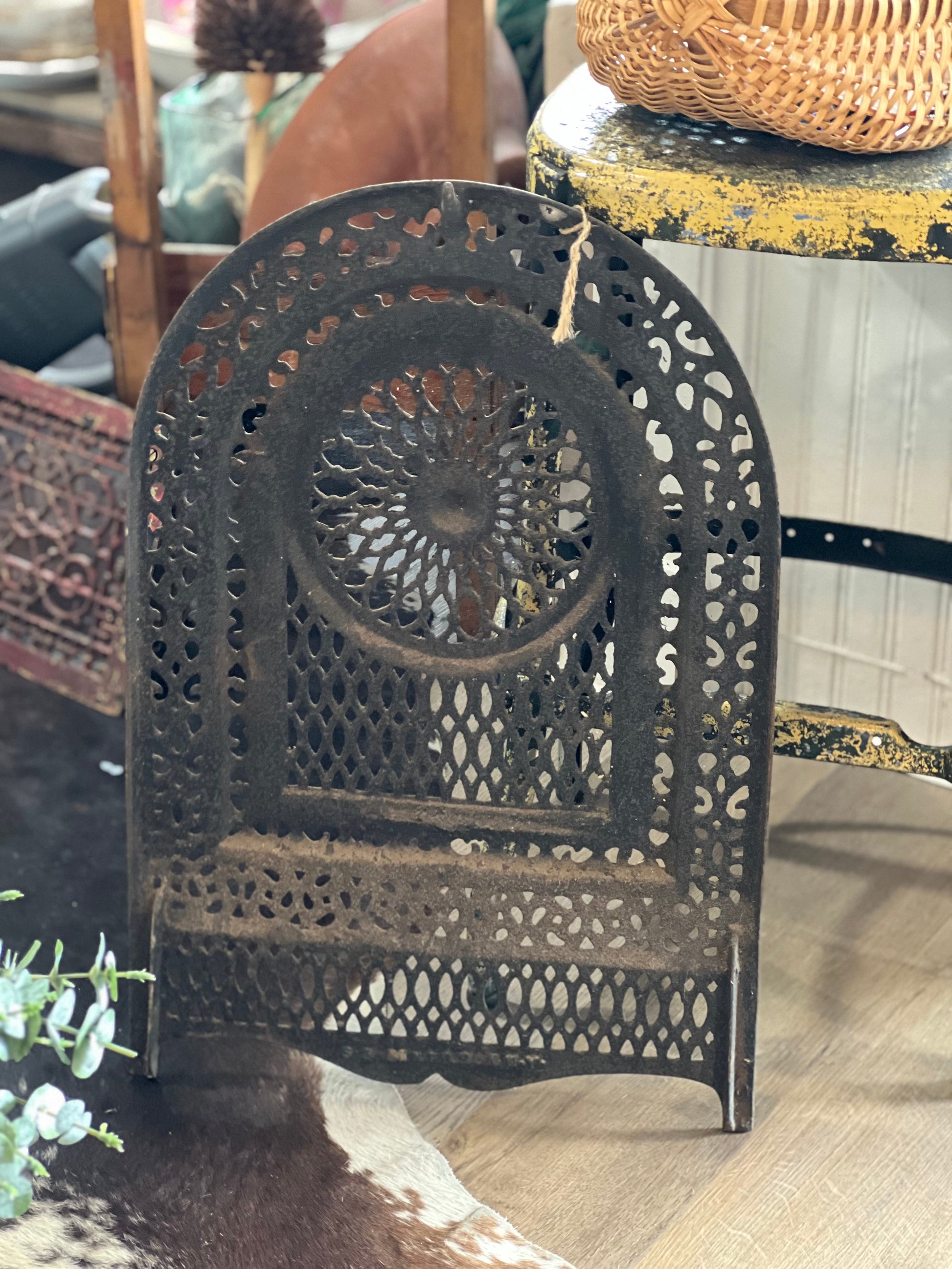 Antique Victoria Cast Iron Fireplace Summer Cover