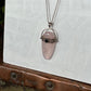 Pink Quartz Pendant on Sterling Silver Chain