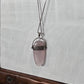 Pink Quartz Pendant on Sterling Silver Chain
