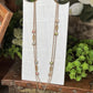 Long Vintage Necklace with Pastel Stones