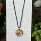 Orgonite Namaste Round Pendant Necklace