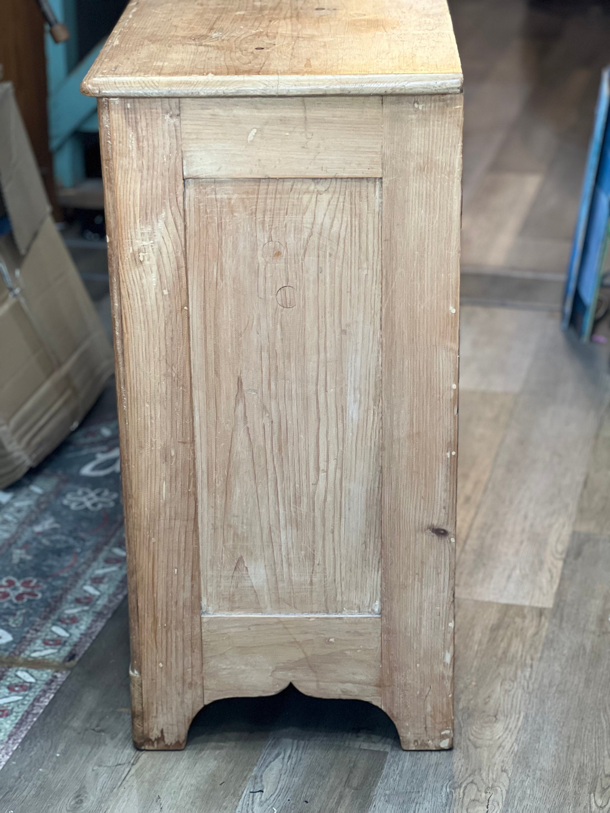 Bleached Pine Four-Drawer Dresser