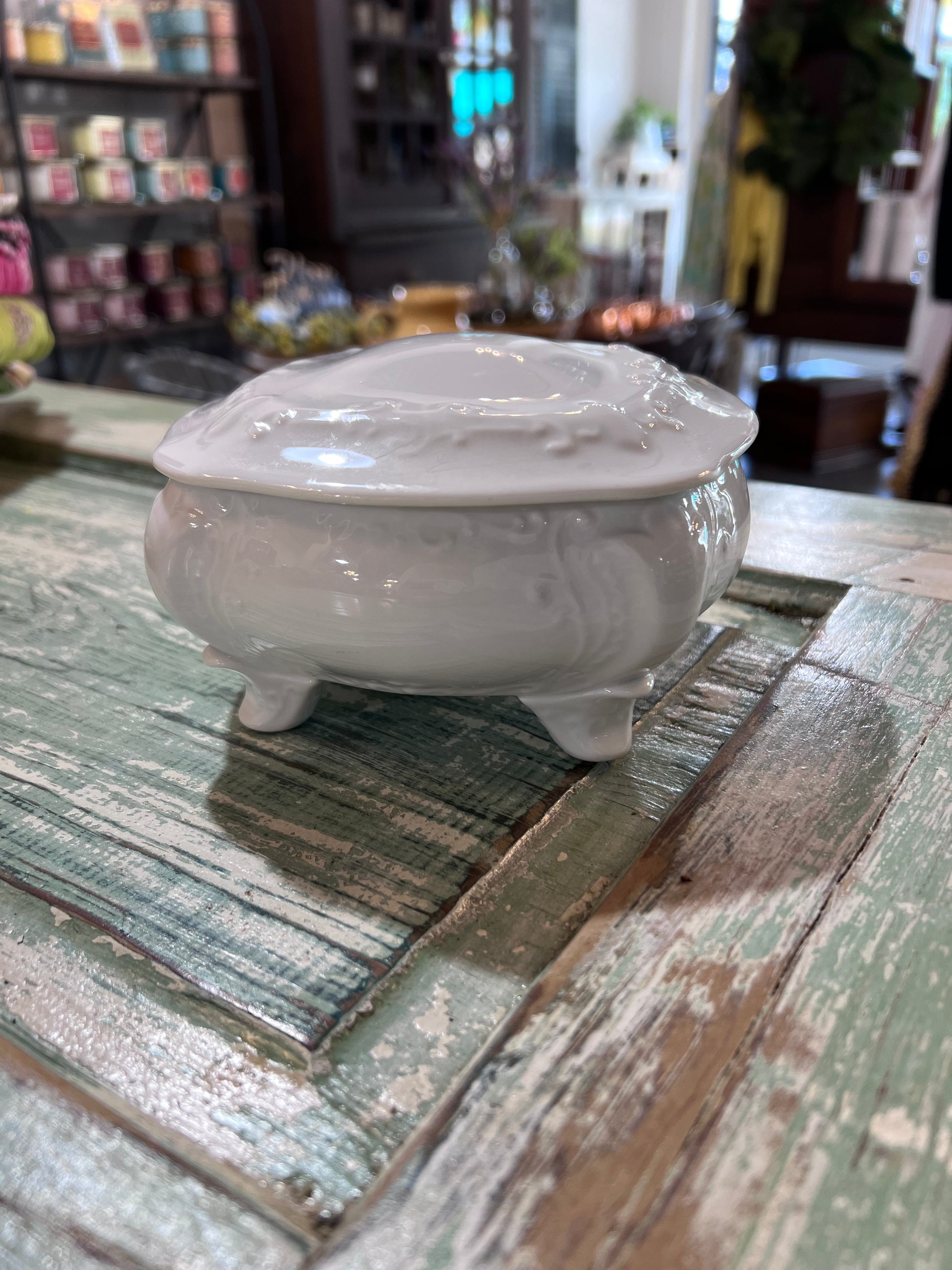 Antique Ironstone Jewelry Dish