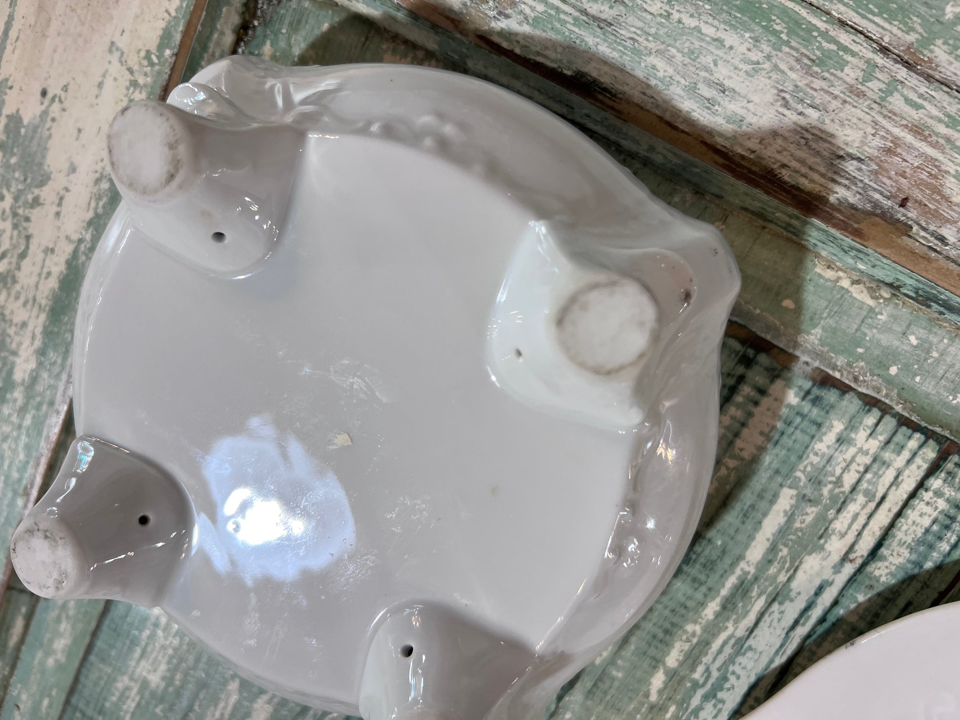 Antique Ironstone Jewelry Dish