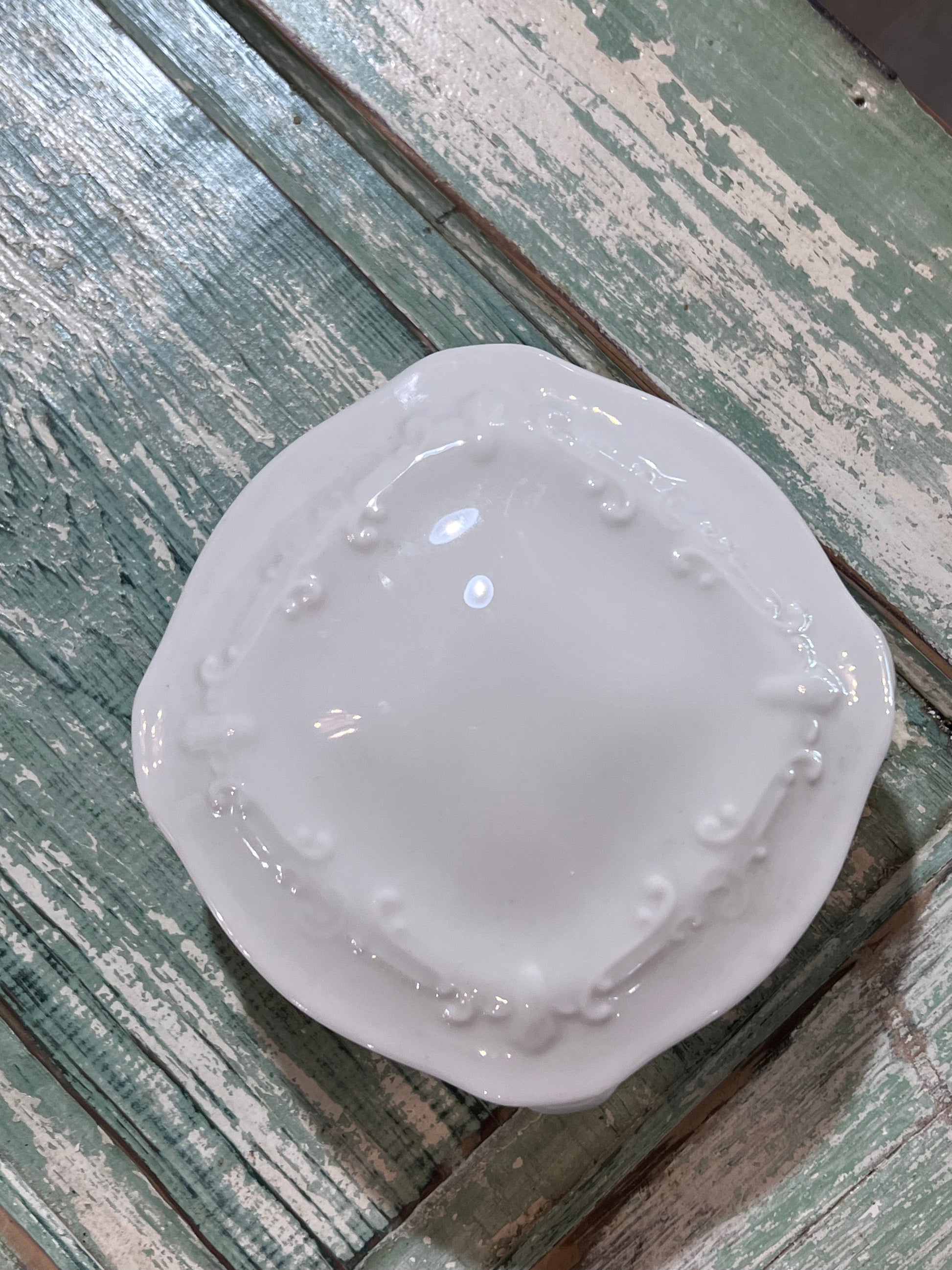 Antique Ironstone Jewelry Dish