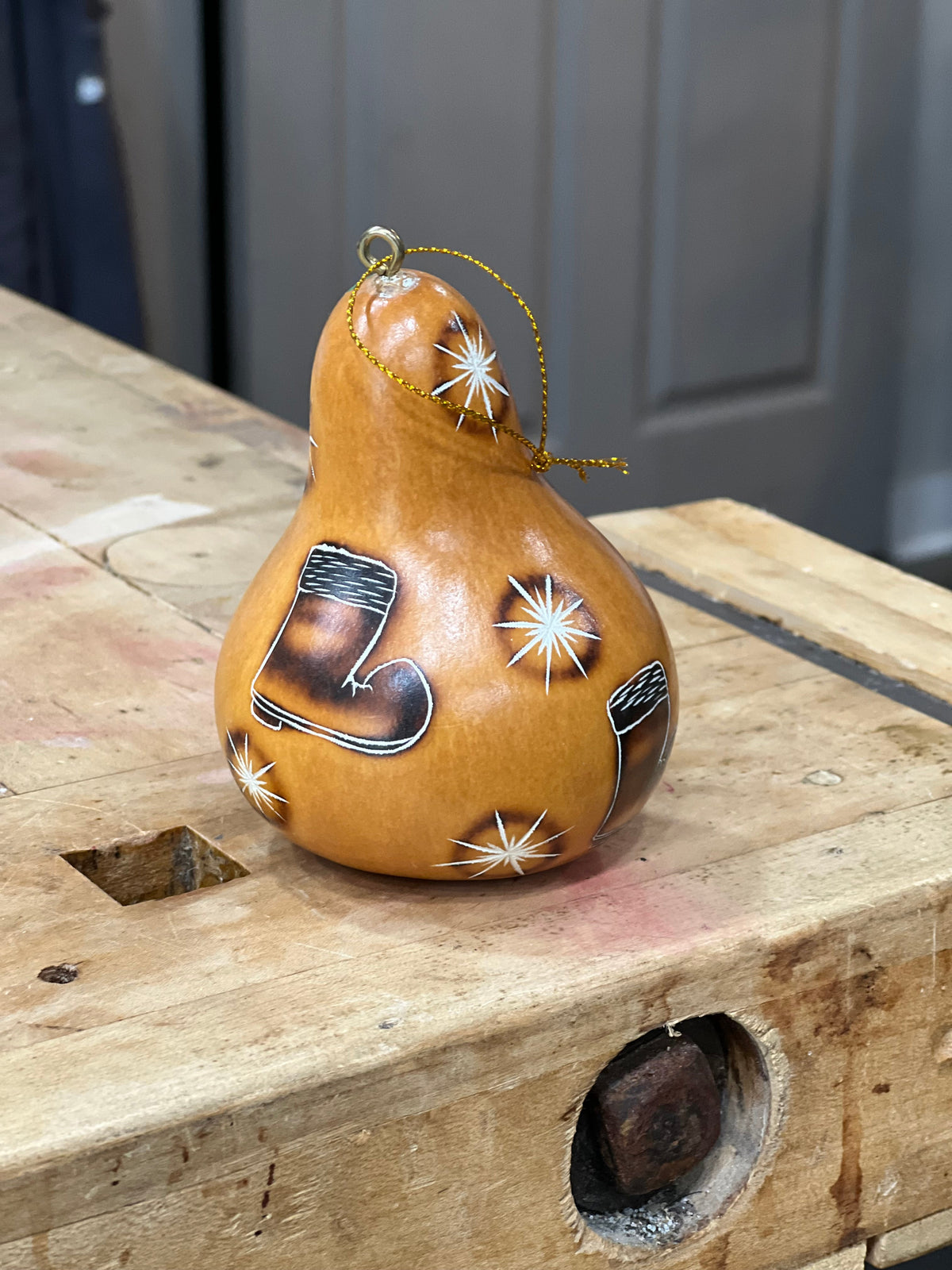 Peruvian Nativity Gourd Ornament