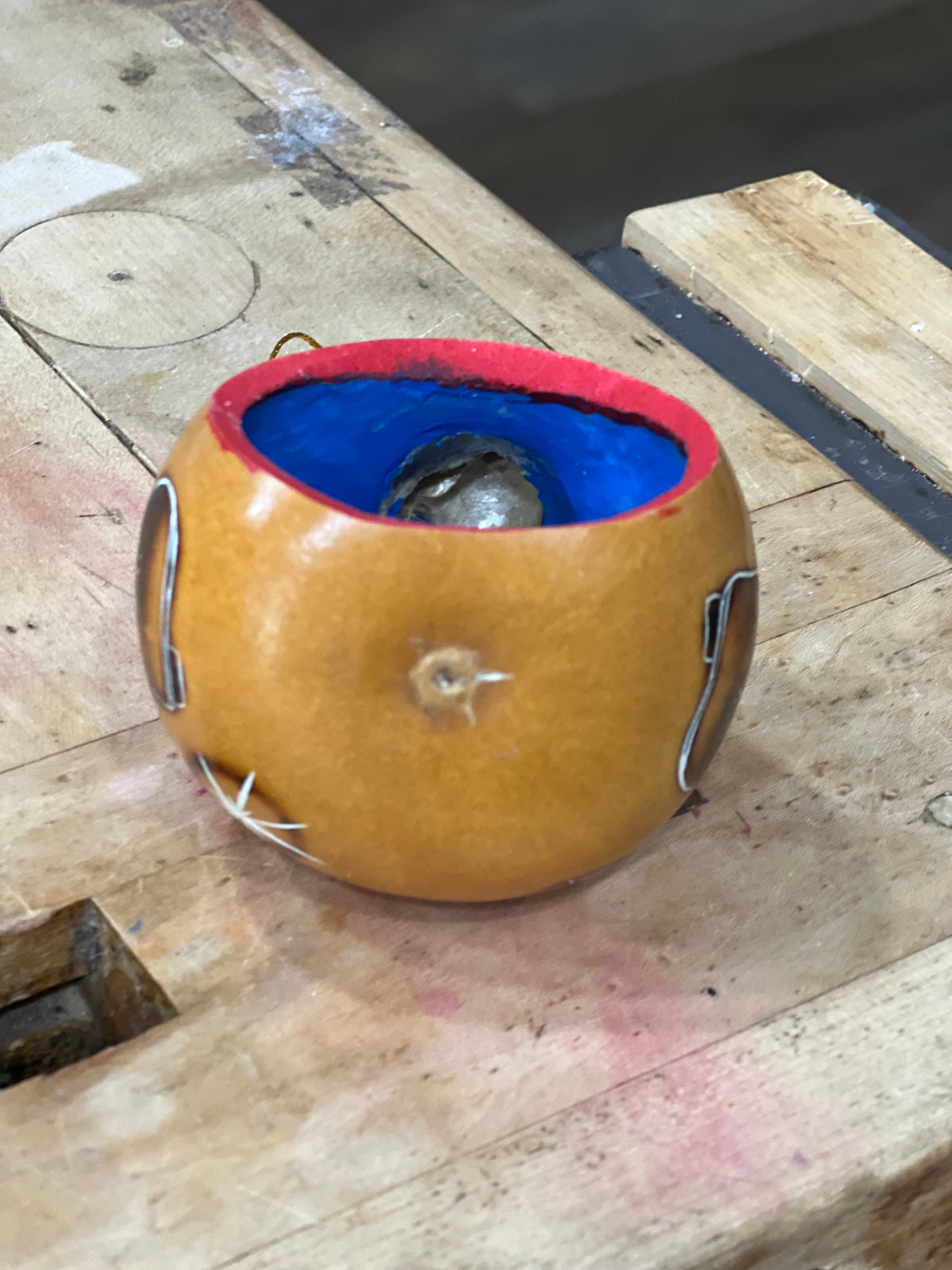 Peruvian Nativity Gourd Ornament
