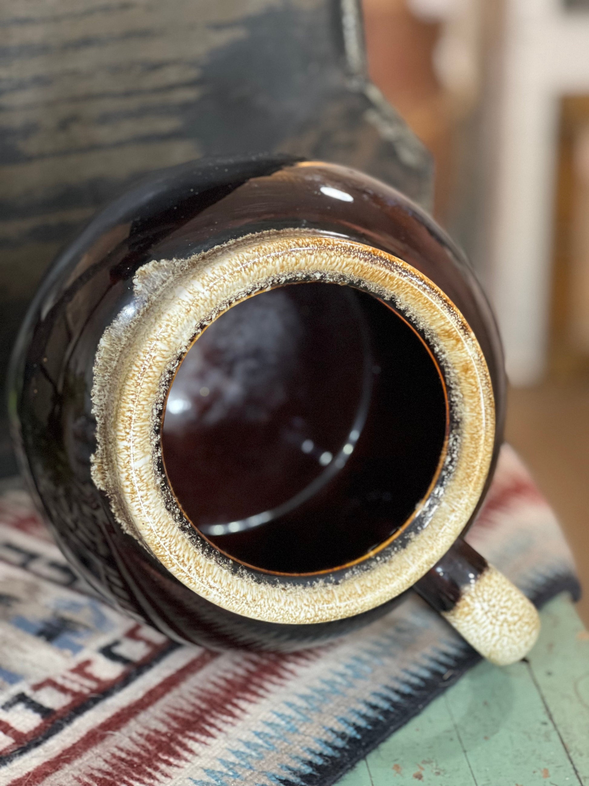 Vintage Brown Bean Pot