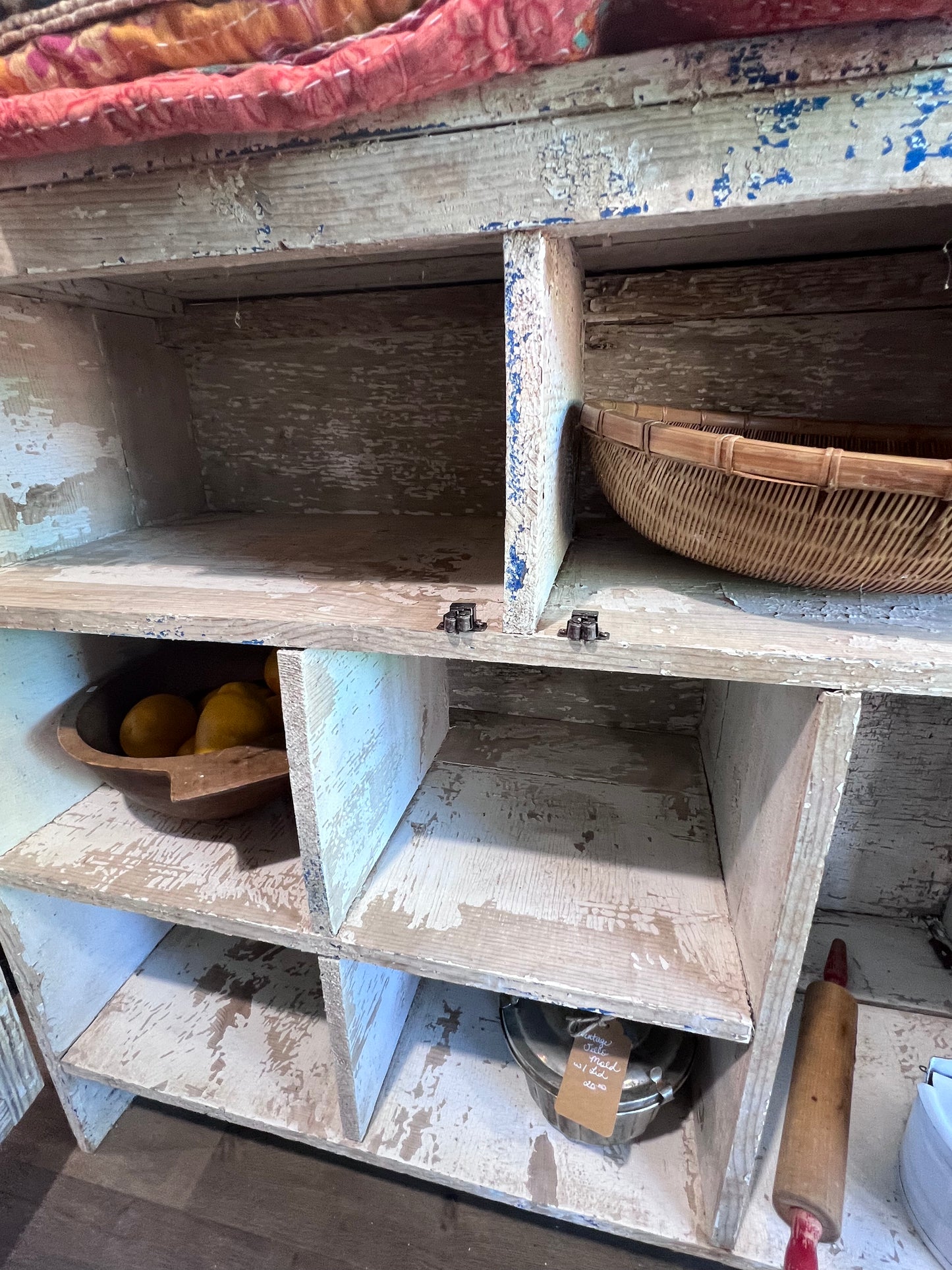 Antique 2 Door Window Chippy Cupboard