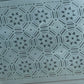 Antique White Etched Long Transom Window