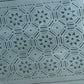 Antique White Etched Long Transom Window