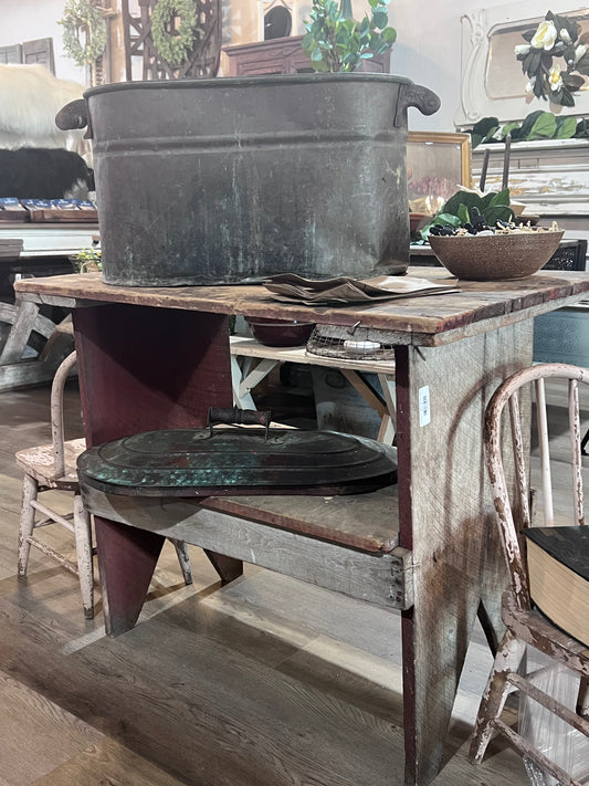 Antique Primitive Bucket Table