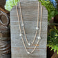 Peach-Toned & Iridescent Stone Necklace