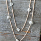 Peach-Toned & Iridescent Stone Necklace