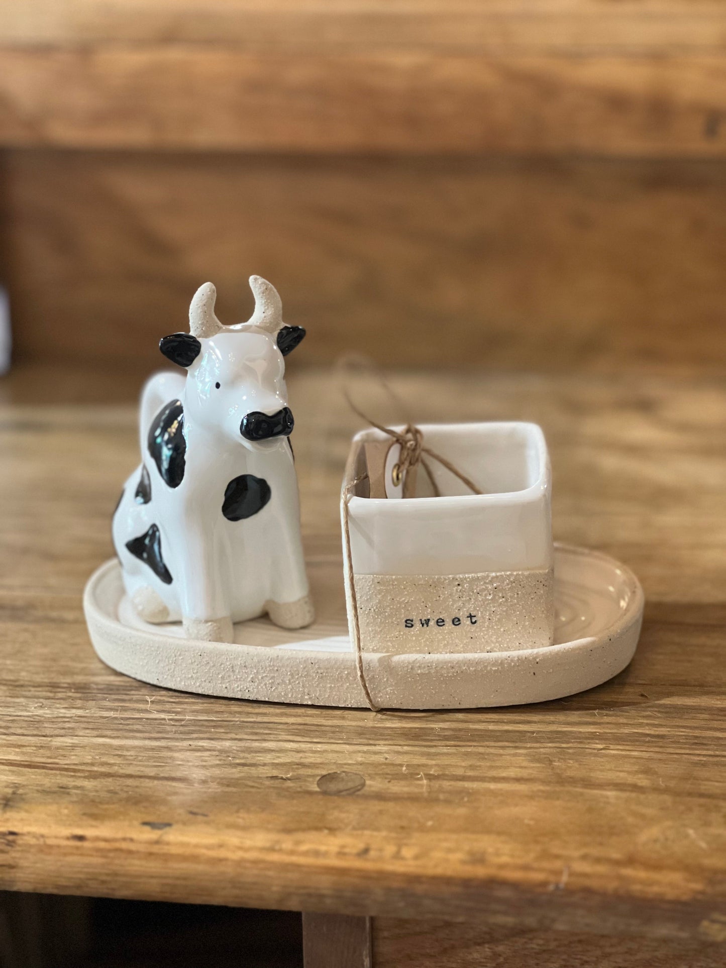 3 Piece Mud Pie Cow Cream & Sugar Set