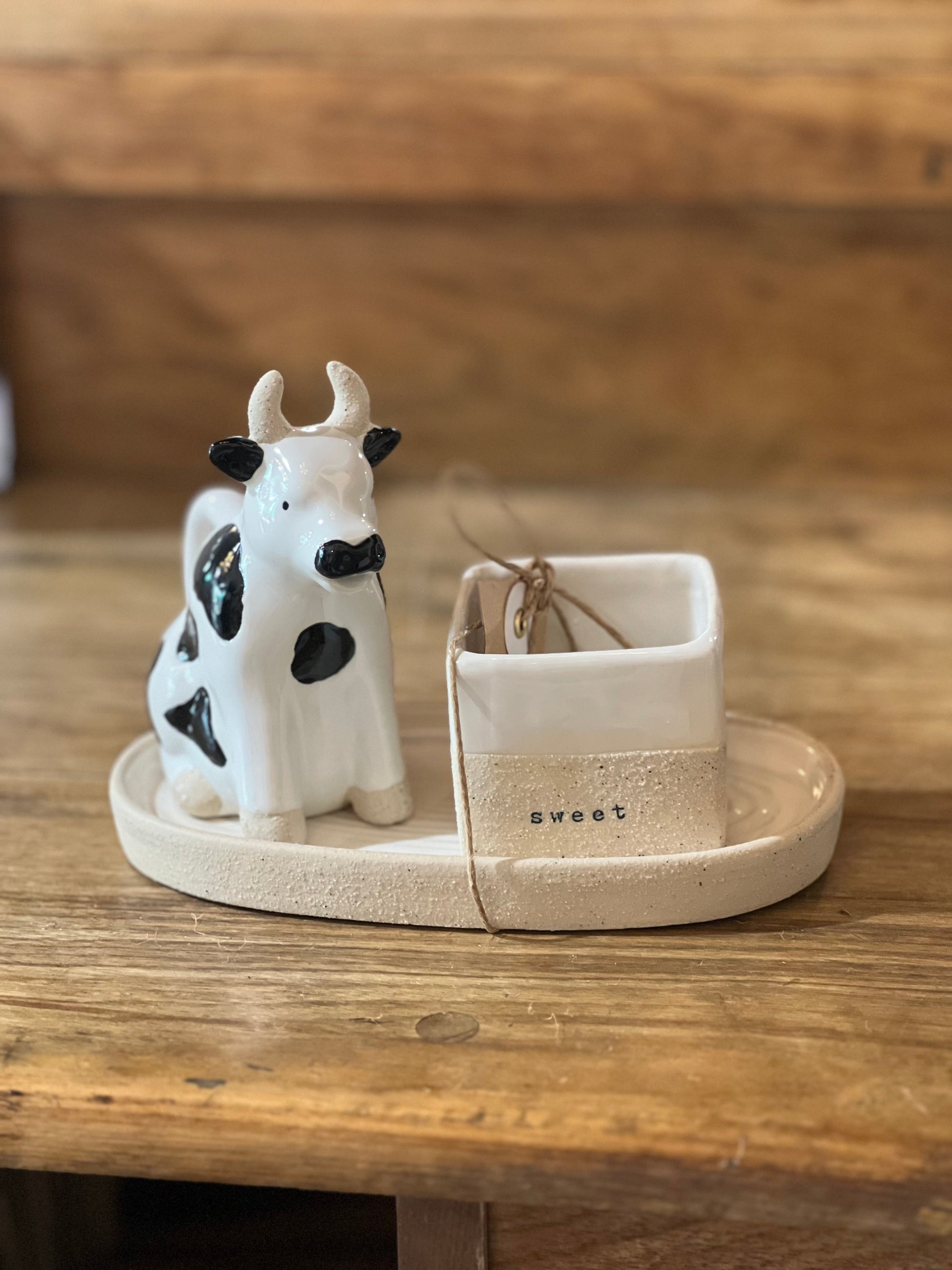 3 Piece Mud Pie Cow Cream & Sugar Set