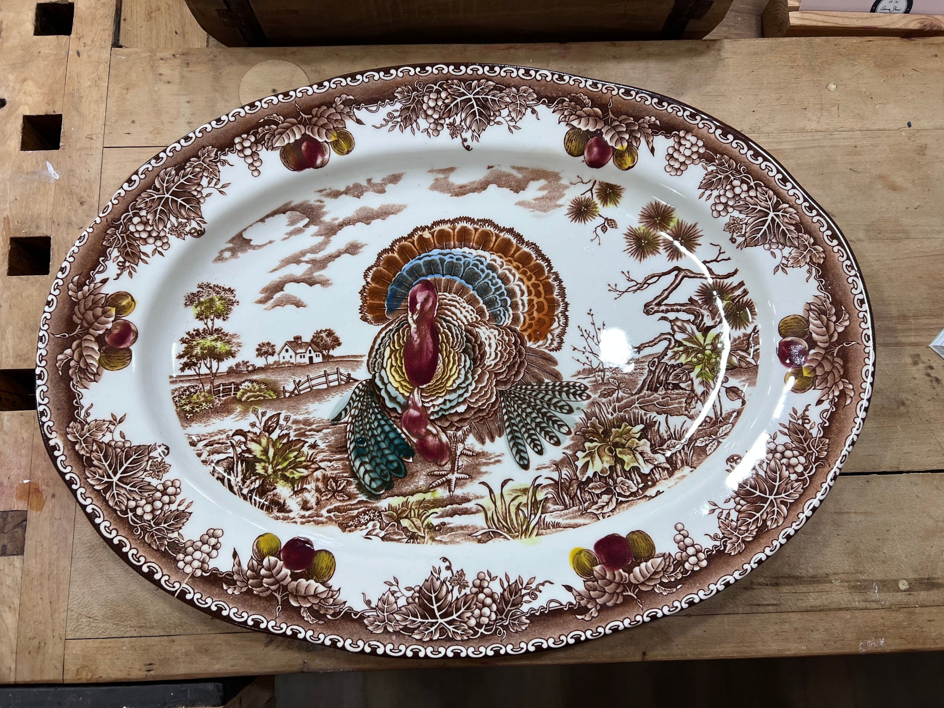 Turkey Transferware Platter
