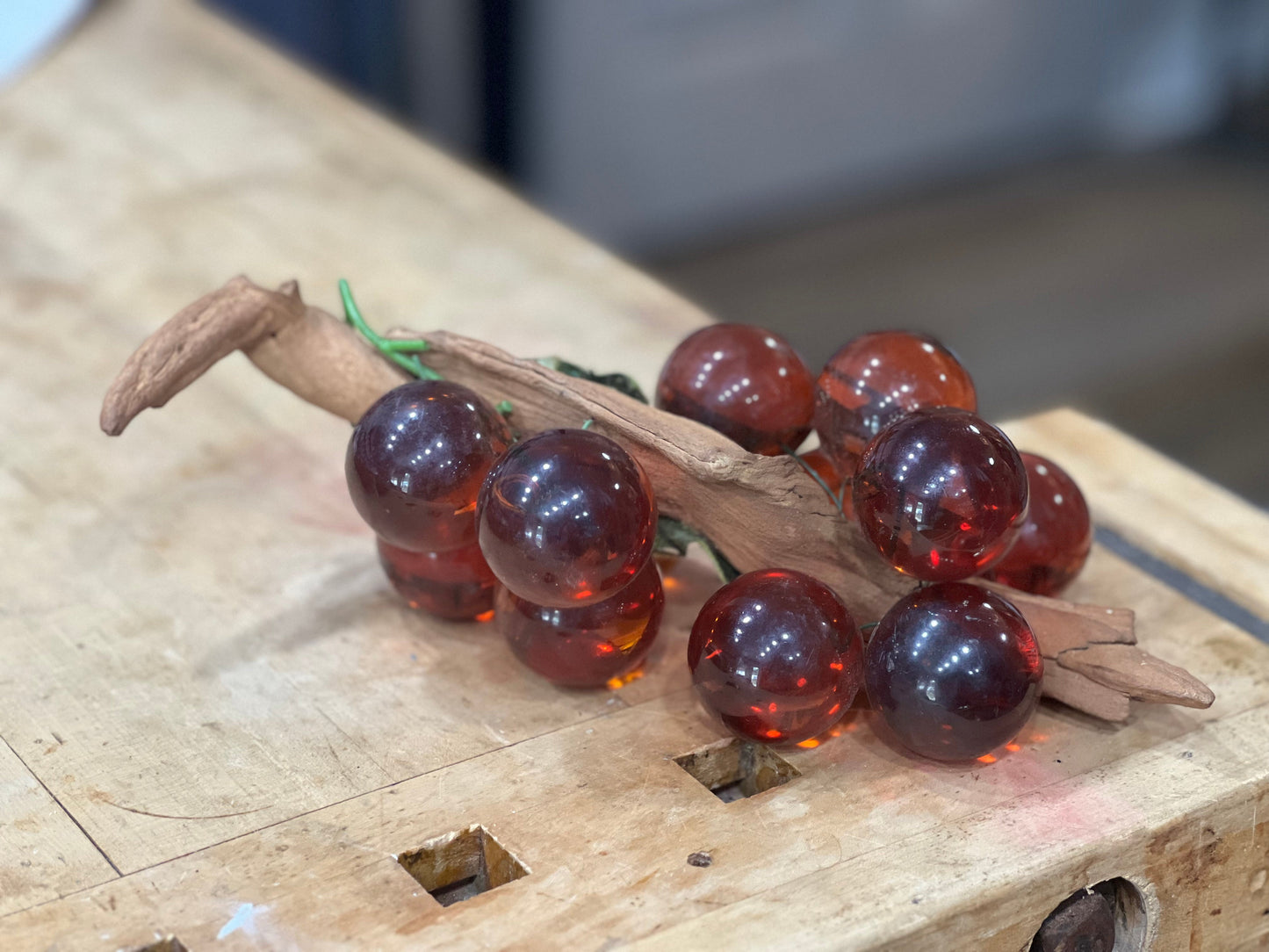 Lucite Grape Cluster Amber